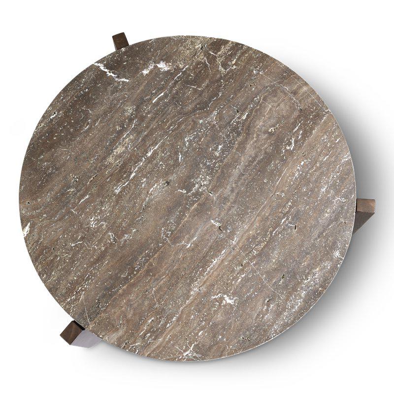 Jakobsdals Tabella Bord 100×100 cm Grå – Statement‑bord i Travertin och Mangoträ