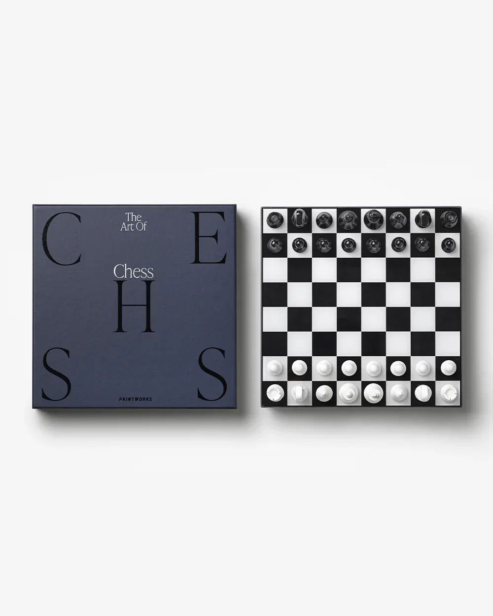 Printworks Classic Chess Svart / Vit – Elegant Schackspel iTrä & MDF 25x25 Printworks