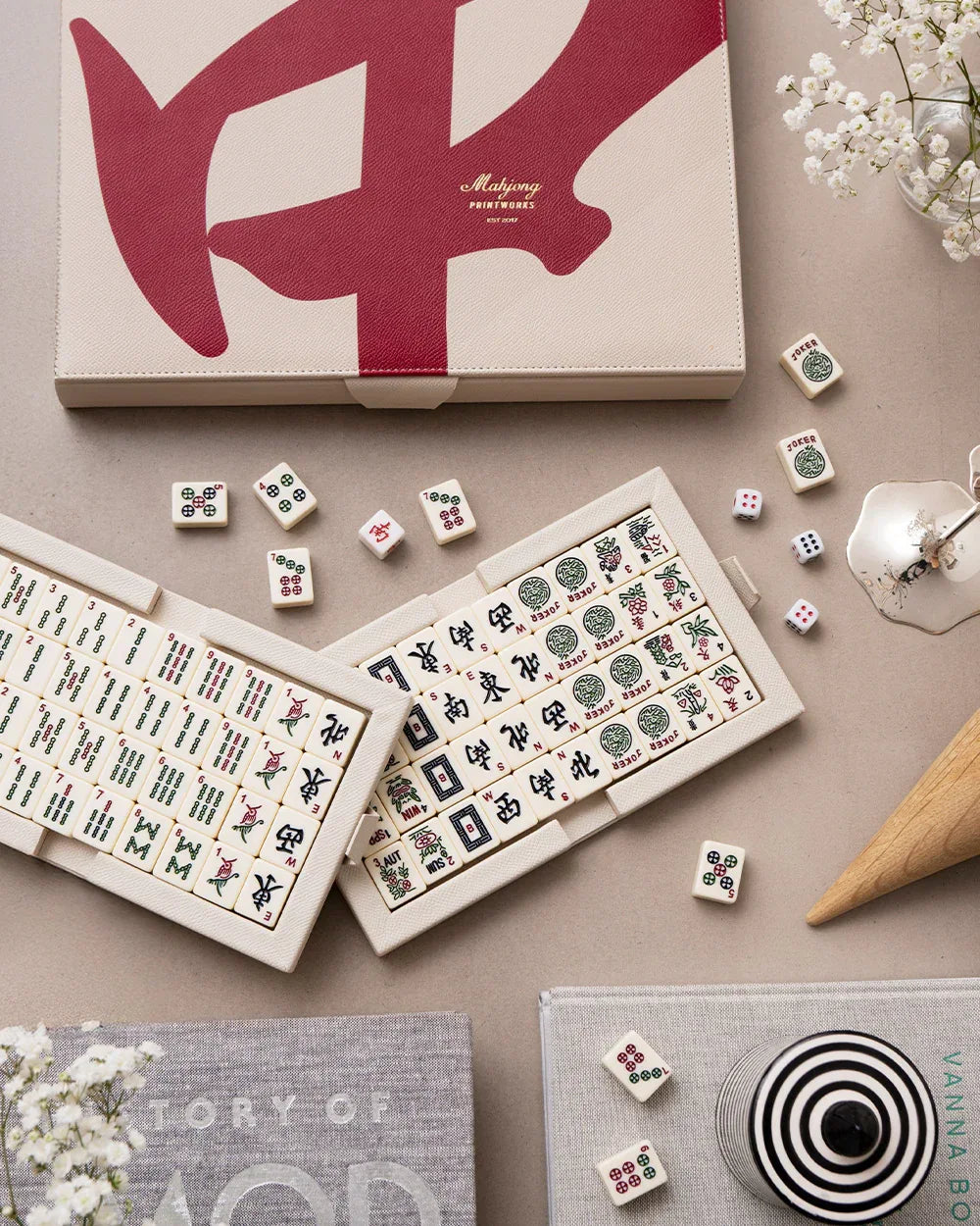 Printworks Mahjong Reverra – Lyxigt Mahjongspel i veganskt läder Printworks