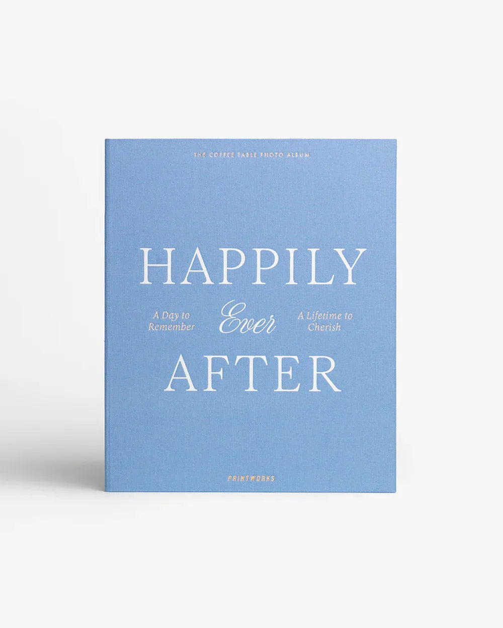 Printworks Bröllopsalbum “Happily Ever After” – Blå fotoalbum i linnetyg Printworks