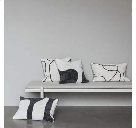 Mette Ditmer FIGURA Kuddfodral 40×60 cm - Svart / Off-white Mette Ditmer