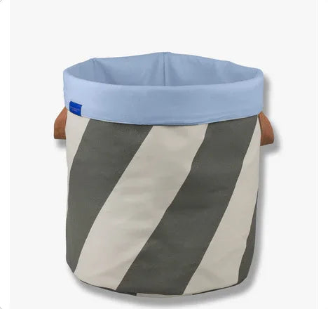 Mette Ditmer DIAGONAL Ø40×H50 cm Tvättkorg - Mörkgrön / Sand Mette Ditmer