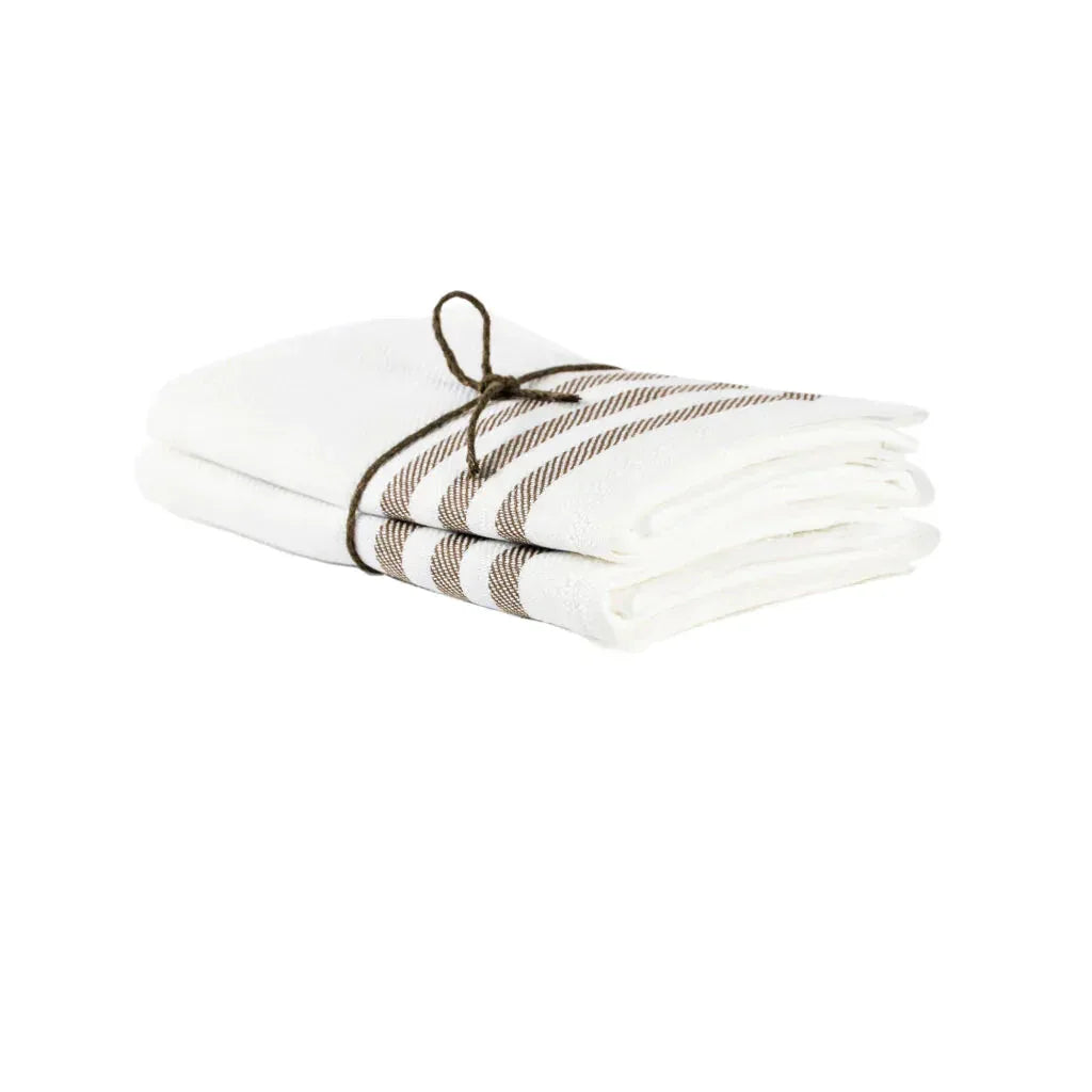 Kökshandduk 2-pack 50x70 cm, Diagonal Brun Axlings