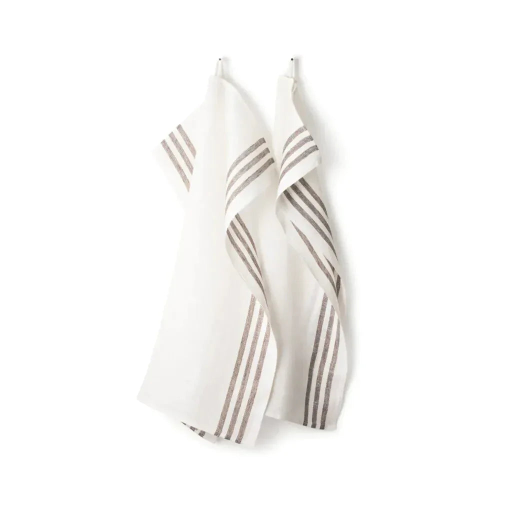 Kökshandduk 2-pack 50x70 cm, Diagonal Brun Axlings