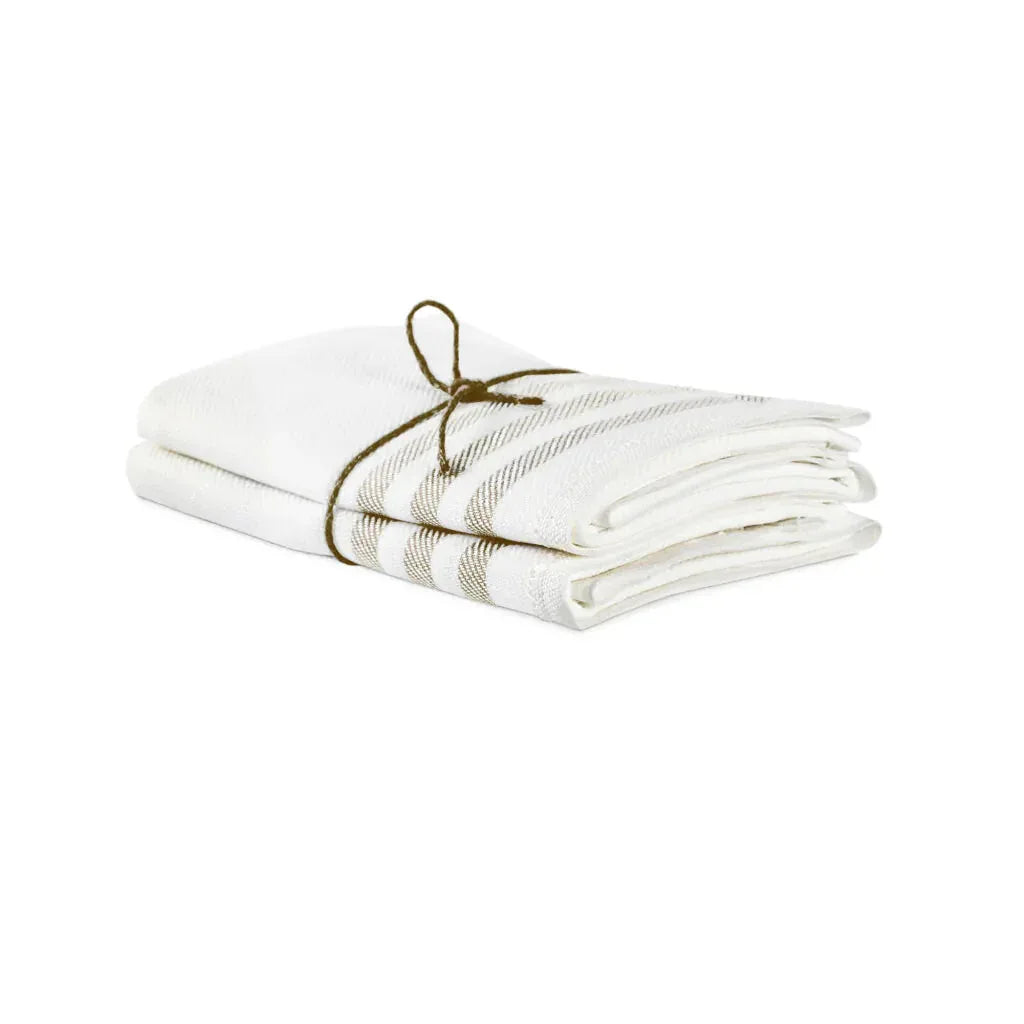Kökshandduk 2-pack 50x70 cm, Diagonal Natur Axlings