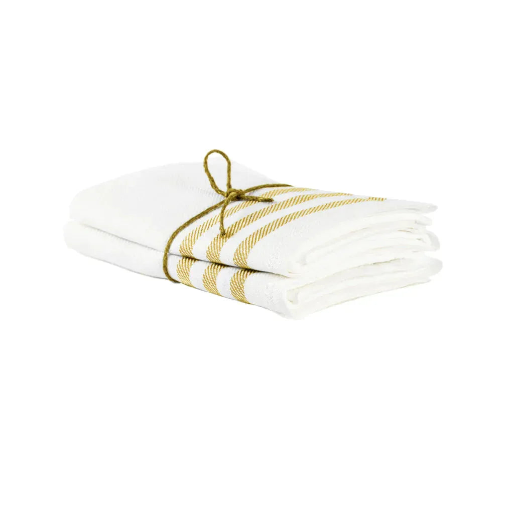 Kökshandduk 2-pack 50x70 cm, Diagonal Ockra Axlings