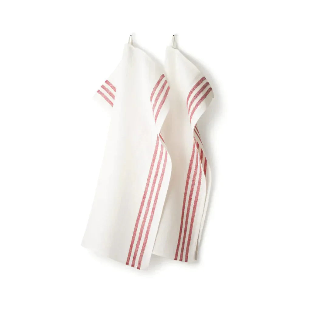 Kökshandduk 2-pack 50x70 cm, Diagonal Röd Axlings