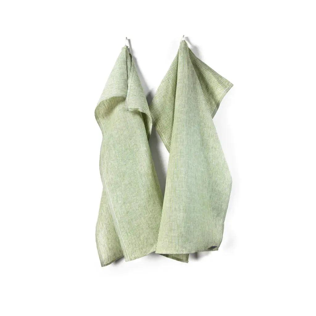Kökshandduk 2-pack 50x70 cm, Kritstreck Grön Axlings