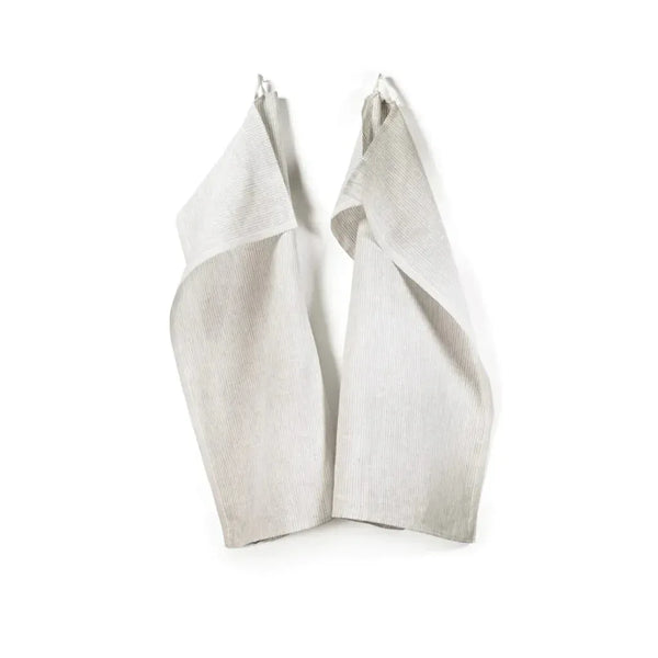 Kökshandduk 2-pack 50x70 cm, Kritstreck Natur Axlings