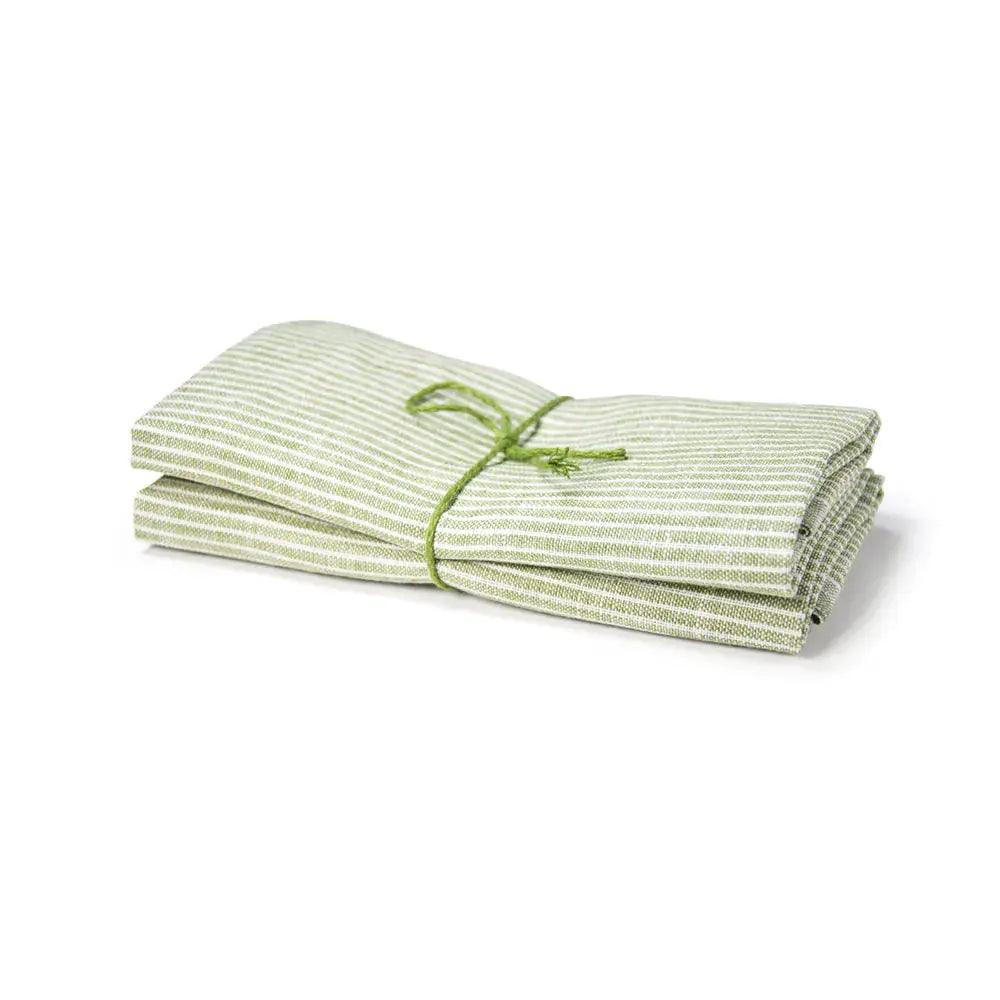 Kökshandduk 2-pack 50x70 cm, Kritstreck Grön Axlings