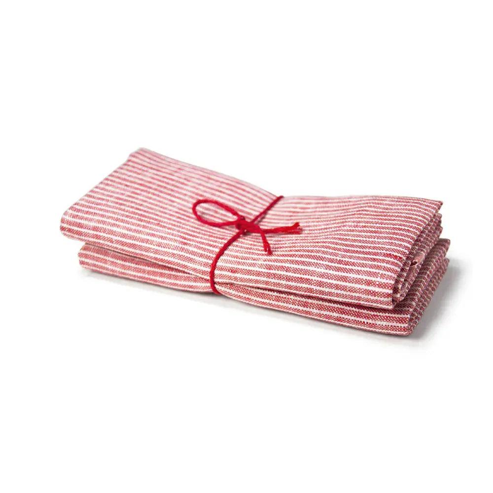 Kökshandduk 2-pack 50x70 cm, Kritstreck Röd Axlings