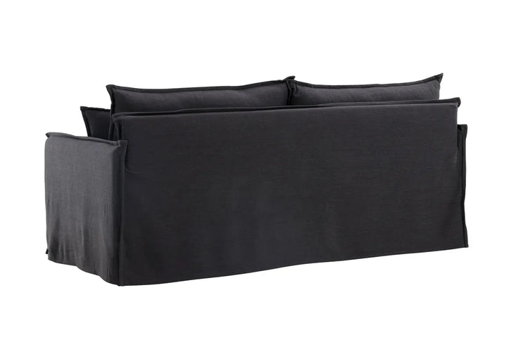 Venture Design Nova 3‑sits Soffa Svart –  Linnedesign med Hög Komfort och Tidlös Stil