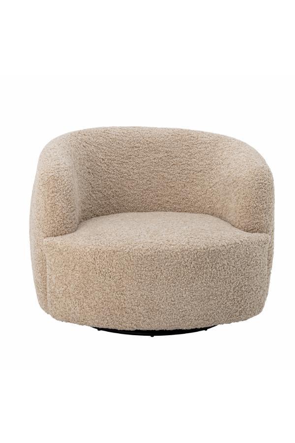 Bloomingville Bocca Loungefåtölj Natur Bouclé Snurrfunktion & Organisk Bloomingville