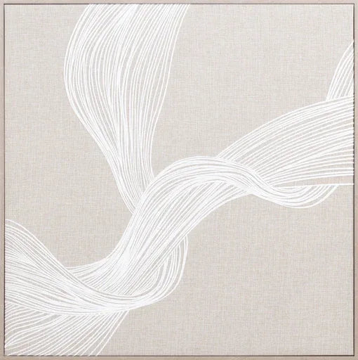 Eightmood Medole Väggkonstverk – H80 × W80 Beige Eightmood