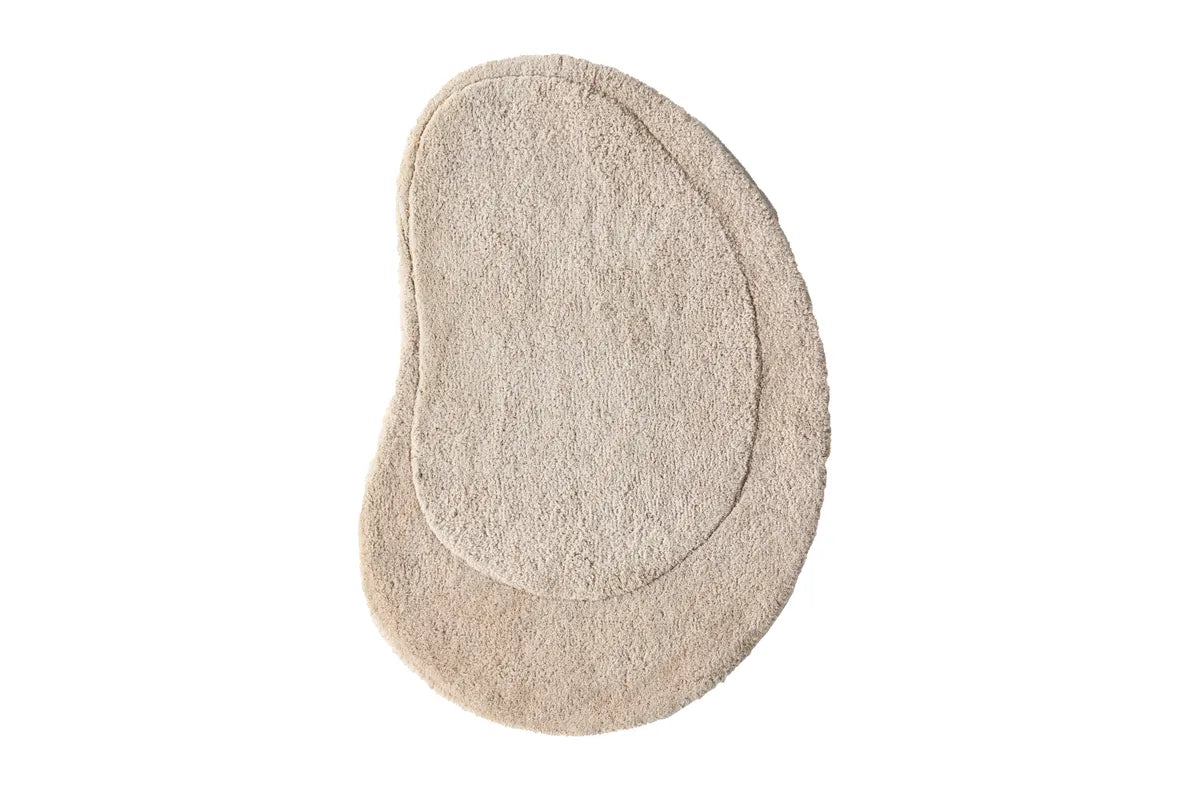 Venture Design  Elvis Oval Matta Beige – Handgjord Skandinavisk Bomullsmatta