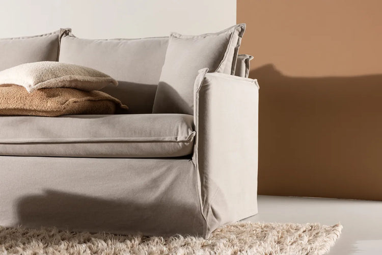 Venture Design Nova 3‑sits Soffa Brun –  Linnedesign med Hög Komfort och Tidlös Stil