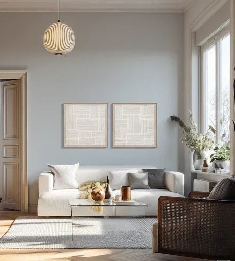 Eightmood Eden Painting – Inramad Poster 90×90 cm White Eightmood