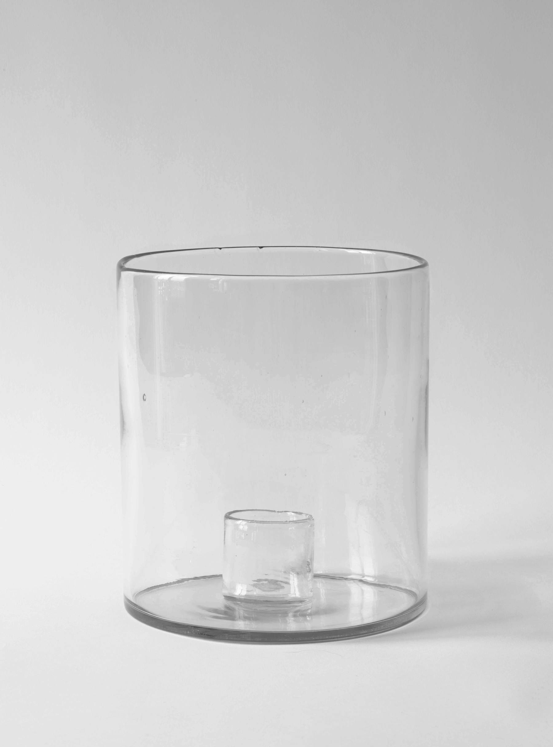 Tell Me More Luna Candleholder L – Handgjord Ljuslykta i Återvunnet Glas