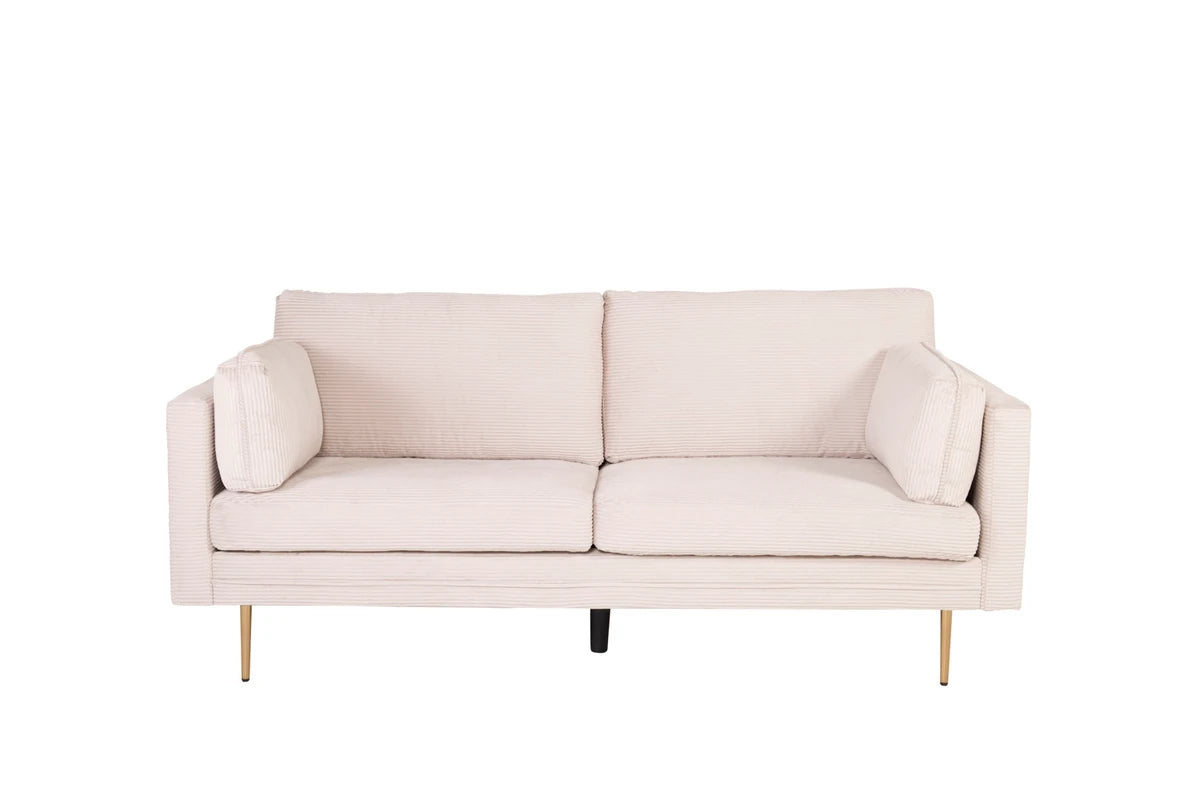 Venture Design Boom 3‑sits Soffa Beige – Tidlös Manchesterdesign med Modern 50‑talskänsla
