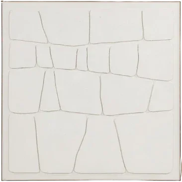 Eightmood Ezra 3D‑målning 100×100 cm Vit Inramad strukturtavla Eightmood