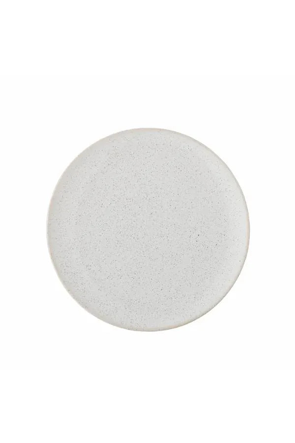 Bloomingville Addison Tallrik 20 cm – Vit Stengods med Spräcklig Glasyr Bloomingville