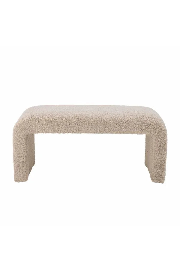 Bloomingville Bobbie Bänk – Natur Bouclé 100×45×45 cm Bloomingville