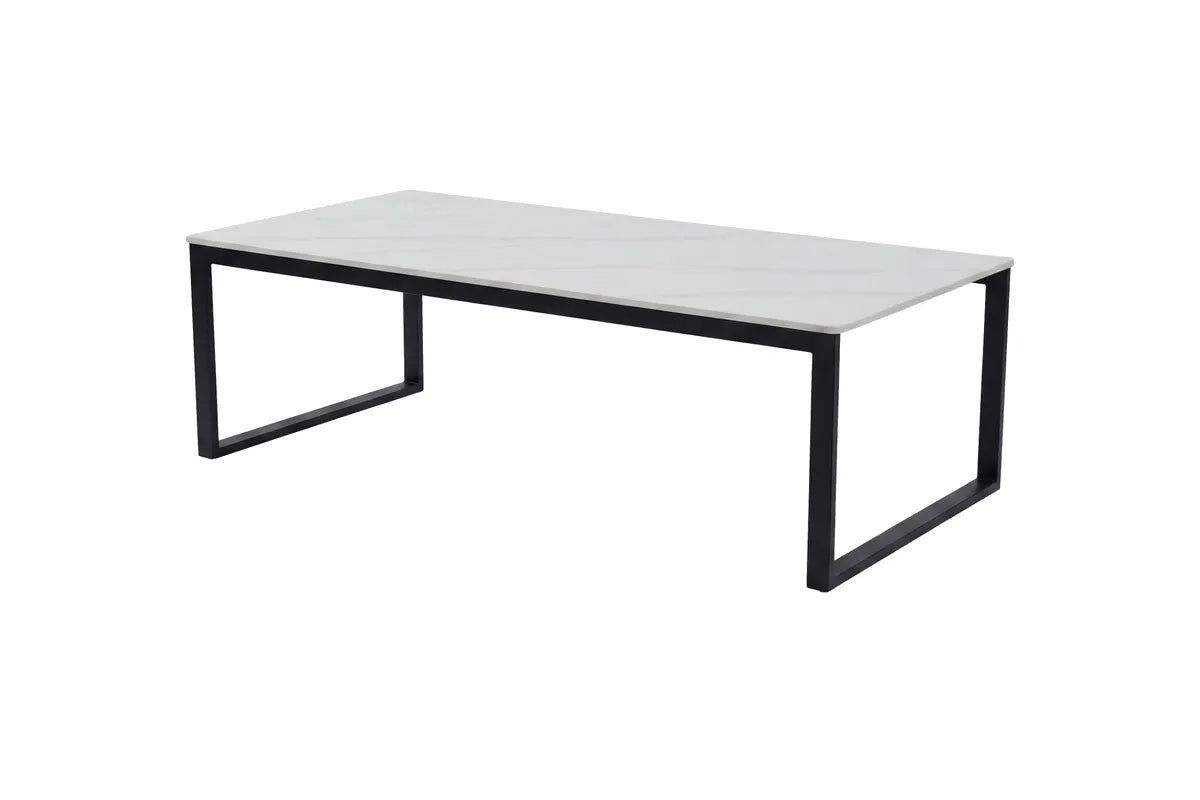 Venture Design Estelle Soffbord Vit – Modernt Bord med Marmorlook