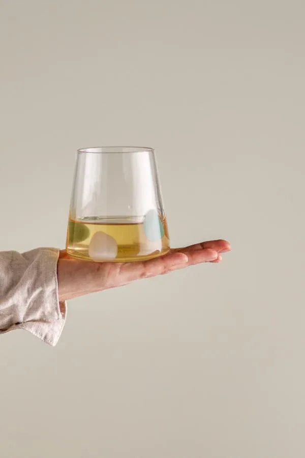 Bloomingville Gildor Dricksglas – Munblåst glas med färgade droppar Bloomingville