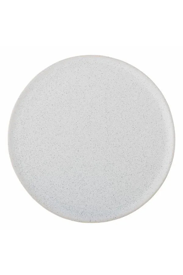 Bloomingville Addison Tallrik 20 cm – Vit Stengods med Spräcklig Glasyr Bloomingville