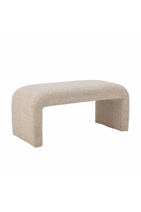 Bloomingville Bobbie Bänk – Natur Bouclé 100×45×45 cm Bloomingville