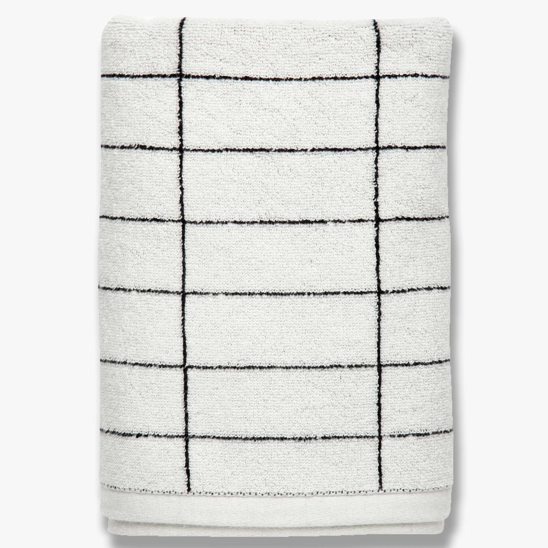 Mette Ditmer Tile Stone Handduk Svart/Off‑White ‑certifierad Bomull