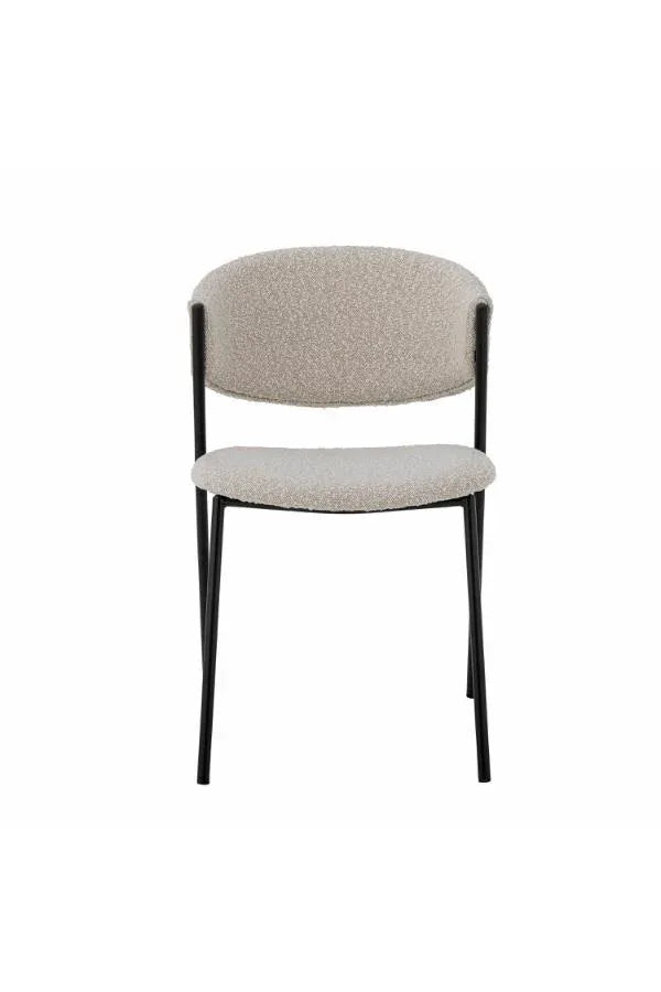 Bloomingville Marlo Matstol Vit – Återvunnen Polyester & Metall Bloomingville