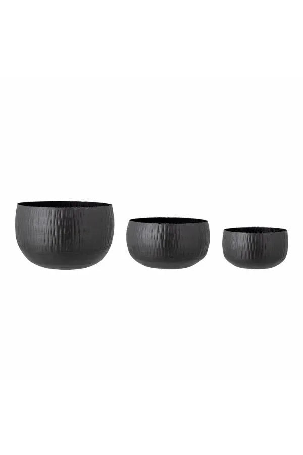 Abisha Blomkrukor Metal Svart Bloomingville