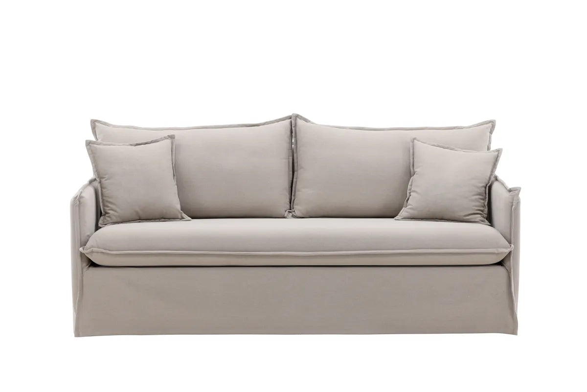 Venture Design Nova 3‑sits Soffa Brun –  Linnedesign med Hög Komfort och Tidlös Stil