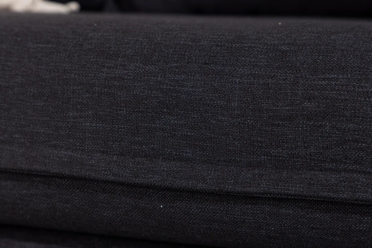 Venture Design Nova 3‑sits Soffa Svart –  Linnedesign med Hög Komfort och Tidlös Stil