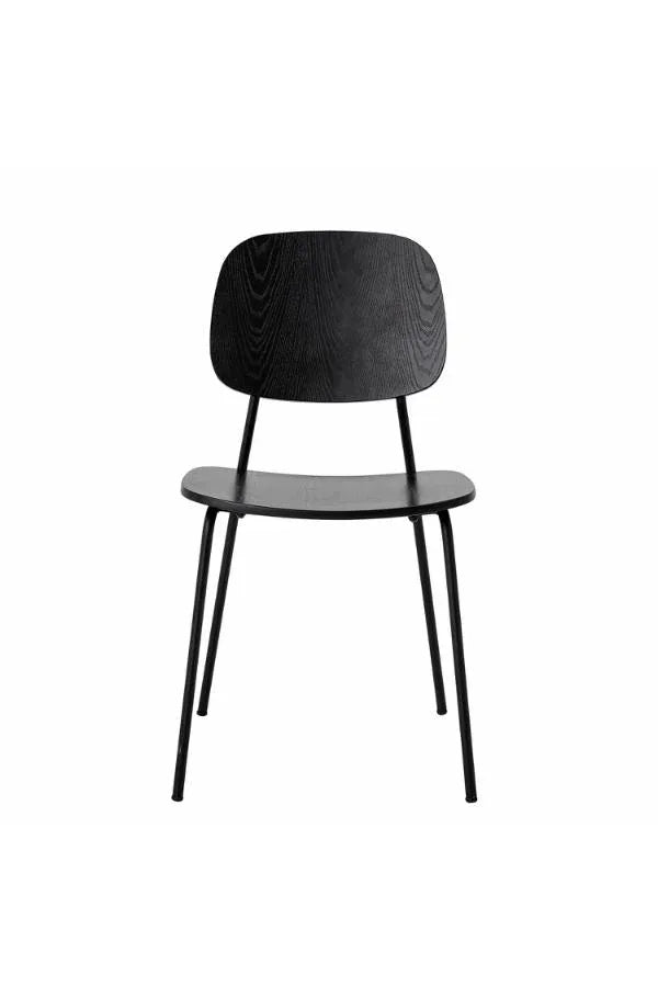 Bloomingville Monza Matstol i Svart – Plywood & Svarta Metallben Bloomingville