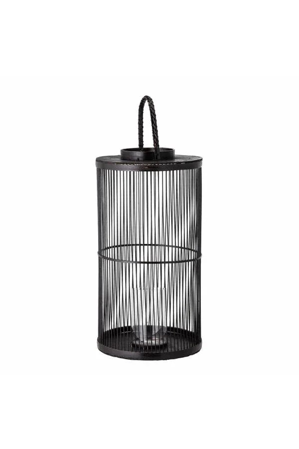 Effie lykta Glas Bamboo Bloomingville