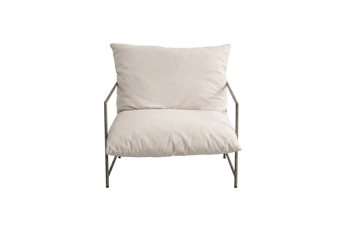 Venture Design Sedalia Fåtölj Beige – Elegant Loungestol med Lätt Metallram