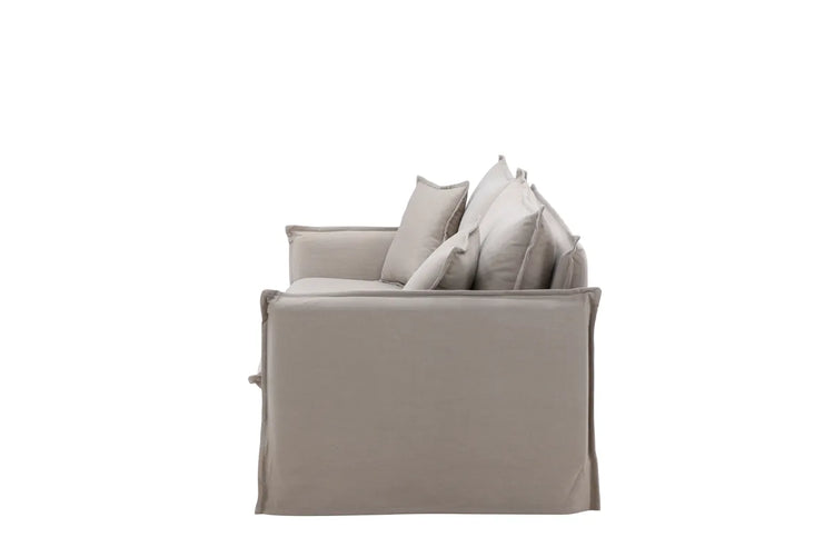 Venture Design Nova 3‑sits Soffa Brun –  Linnedesign med Hög Komfort och Tidlös Stil