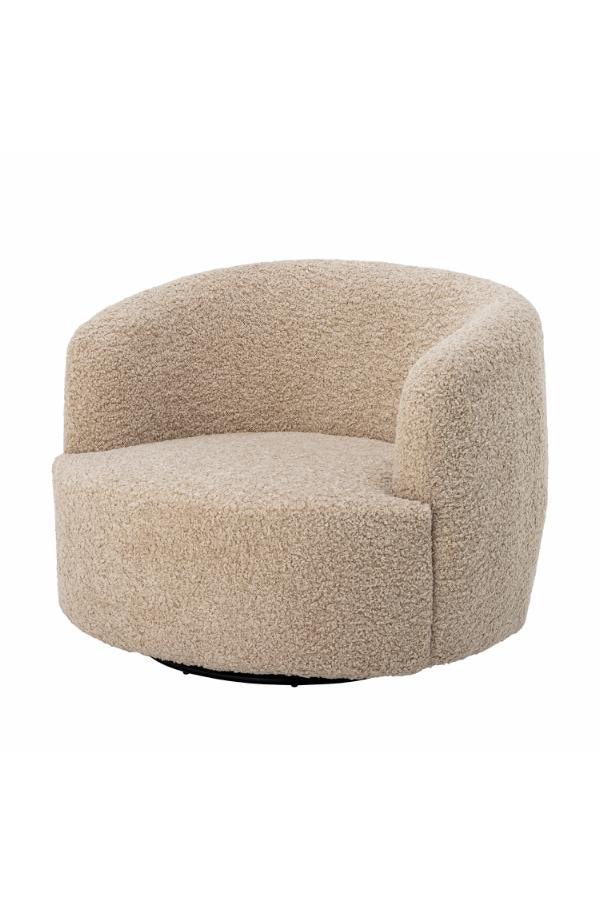 Bloomingville Bocca Loungefåtölj Natur Bouclé Snurrfunktion & Organisk Bloomingville