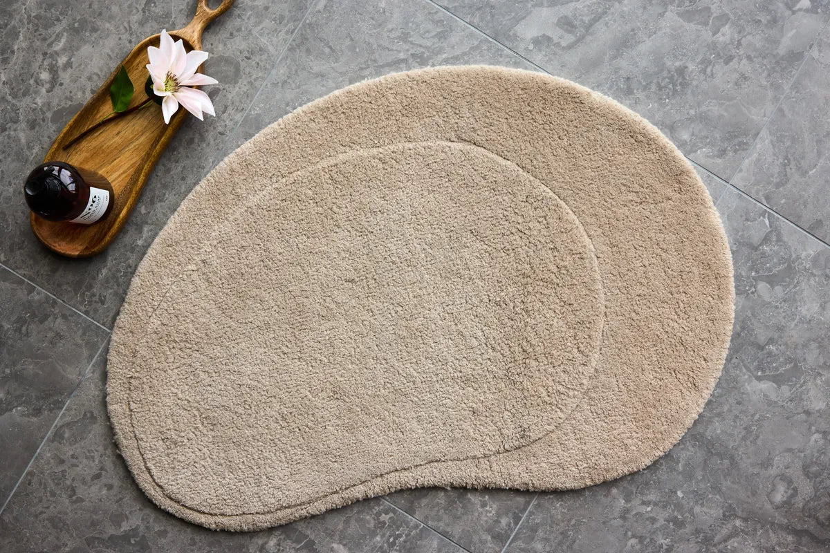 Venture Design  Elvis Oval Matta Beige – Handgjord Skandinavisk Bomullsmatta