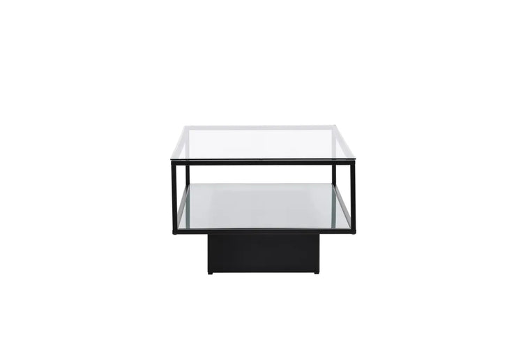 Venture Design Maglehem Soffbord Svart – Glasbord med Metallunderrede