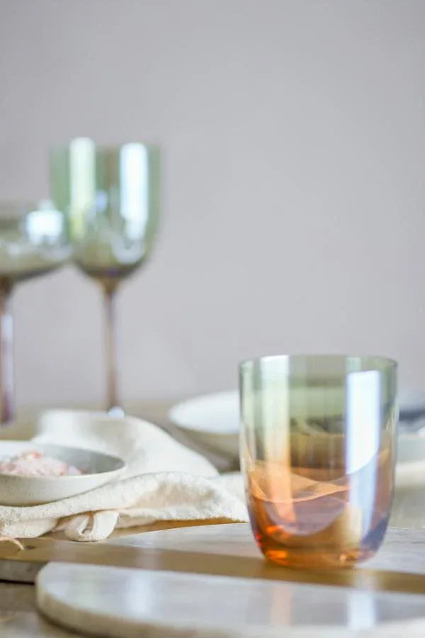 Bloomingville Aston Dricksglas – Bronsfärgat Dricksglas med Pärlemorkant Bloomingville